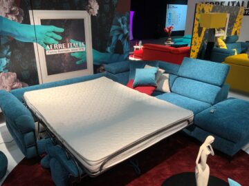canapé d'angle bleu ionico aerre italia relaxation couchage