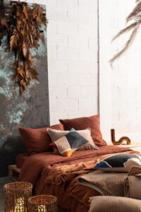 couvre lit, jete de lit, moderne, bleu, bleu, vert, haut de gamme