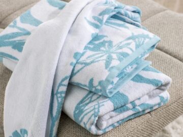 serviette palmaria bleu blanc