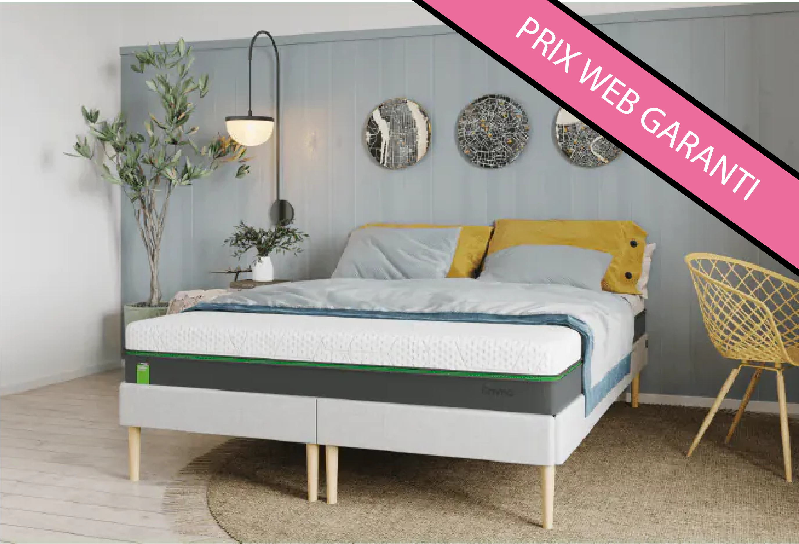 Matelas EMMA® 140 x 190 cm ferme avec ressorts ensachés - HELIX HYBRID